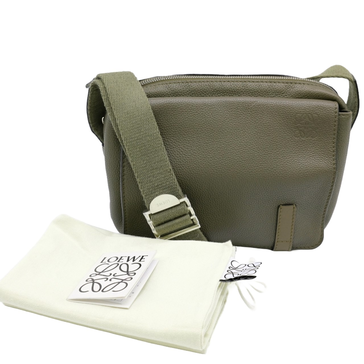 【LOEWE】アナグラム クロスボディ ミリタリーショルダーバッグユニセックス LOEWE ロエベ ショルダーバッグ BOLSO MILITARY ミリタリー XS