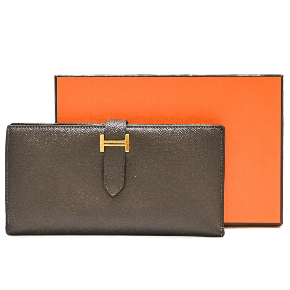 エルメス ベアーン ダチョウ革 ロングウォレット 楽天市場】【財布】HERMES エルメス ベアン クラシック 長財布
