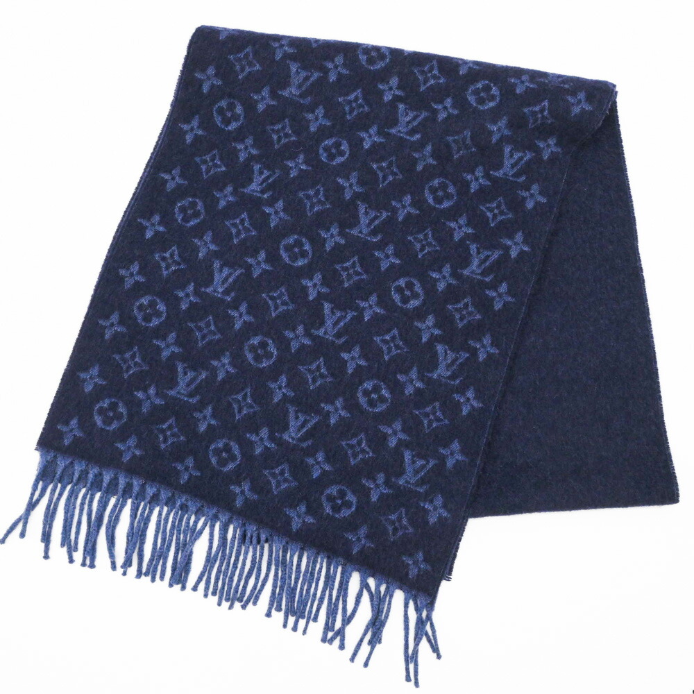 【LOUIS VUITTON】マフラー ・モノグラム クラシック　ブルー男女兼用 楽天市場】【アパレル】LOUIS VUITTON ルイ ヴィトン モノグラム