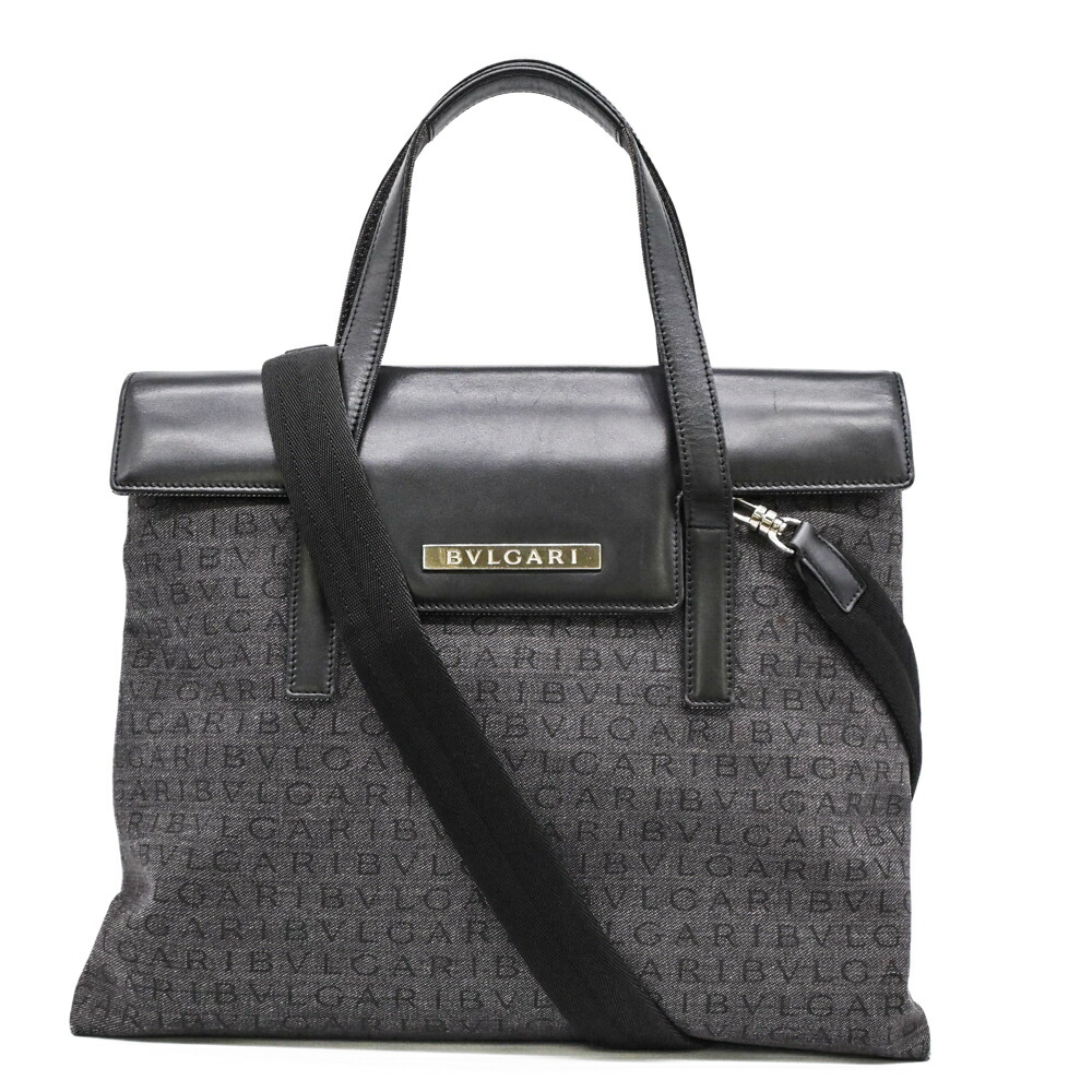 楽天市場】BVLGARI ブルガリ2WAYトートバックホークアイダークグレー