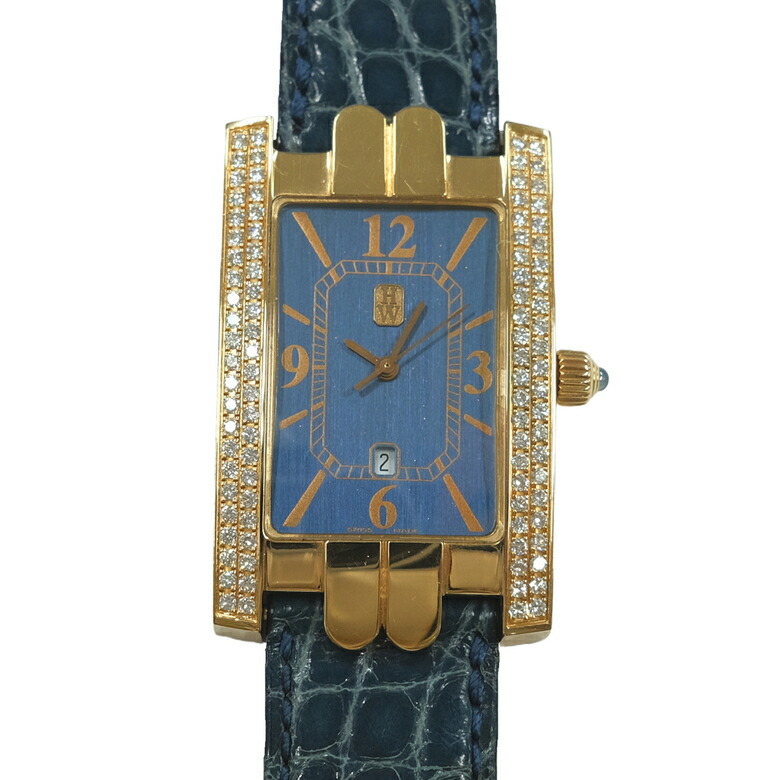 【お値引き】HARRY WINSTON ハリーウィンストン アベニュー 2D 腕時計 クォーツ メンズ ボーイズ ゴールド K18 純正ダイヤモンド
