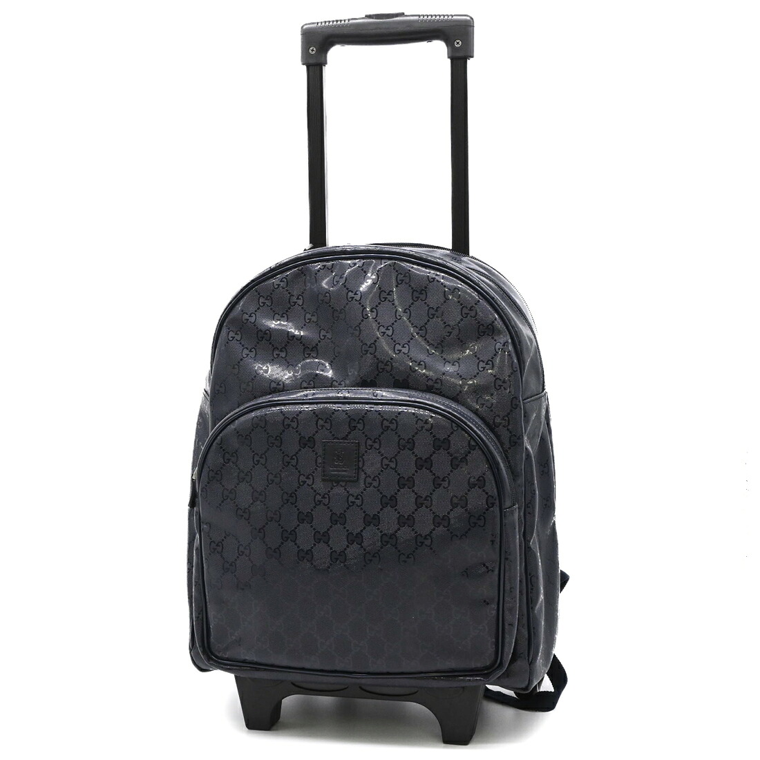 【お値引き】【美品】GUCCI グッチ インプリメ キッズ キャリーバッグ バッグパック スーツケース PVC 旅行用カバン リュックサック 紺 ネイビー