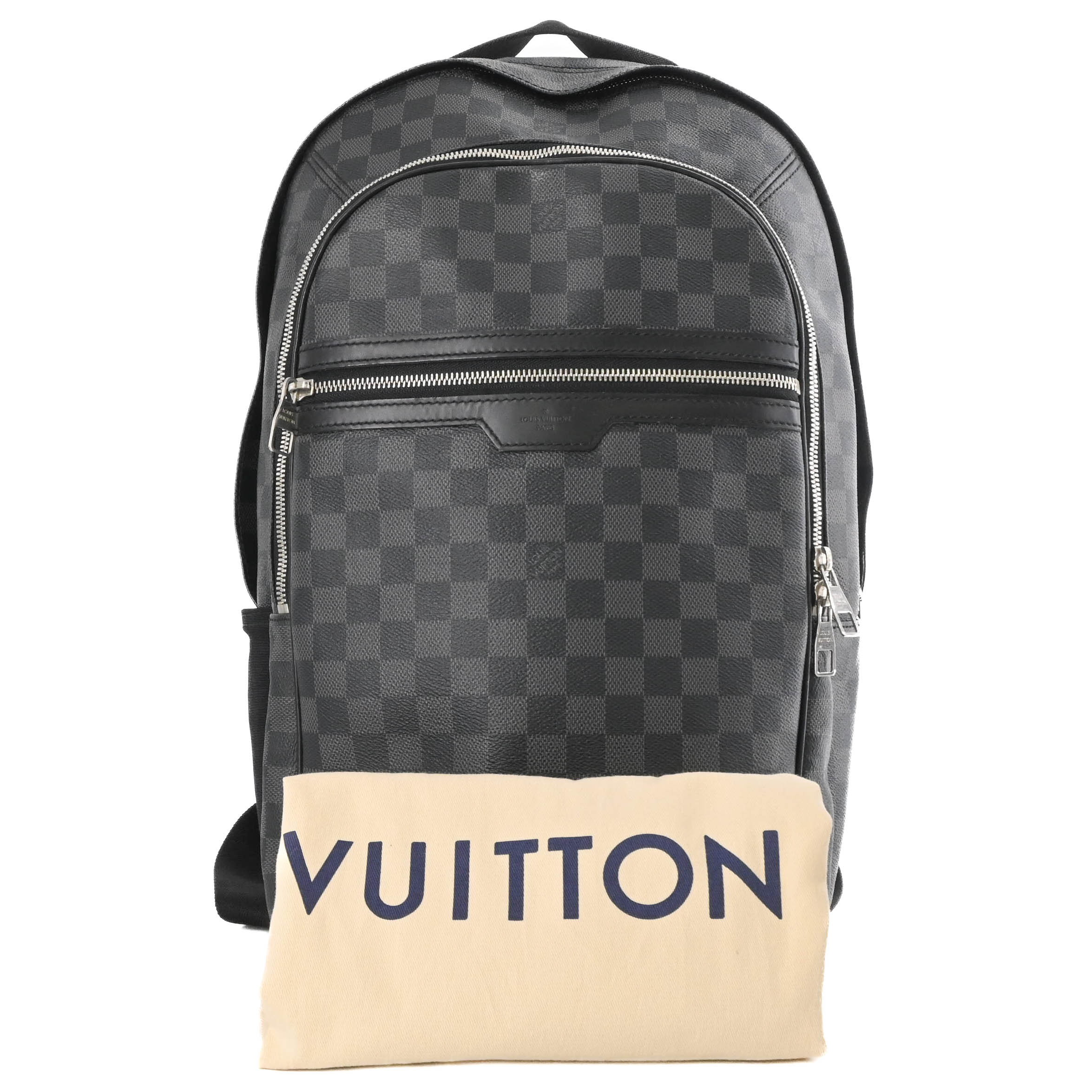 【お割り引き】LOUIS VUITTON ルイヴィトン ダミエ グラフィット ミ蛙 背嚢 うしろ側風呂敷き包み なめし革 黒いこと N58024