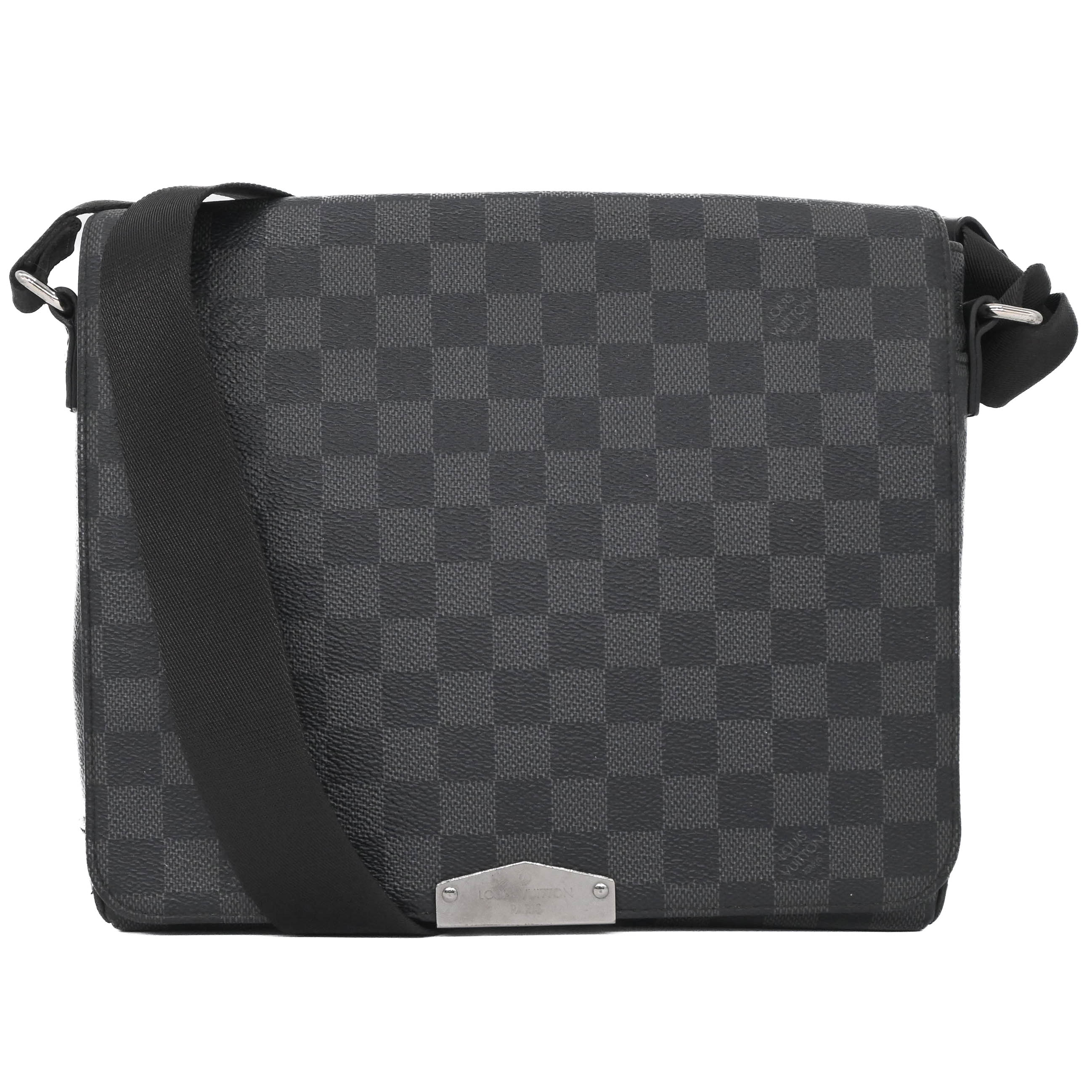 【お値引き】【美品】LOUIS VUITTON ルイヴィトン ダミエグラフィット ディストリクト PM NV2 キャンバス ブラック ショルダーバッグ メンズ レディース N40349|ブランド買取販売SRC2号店