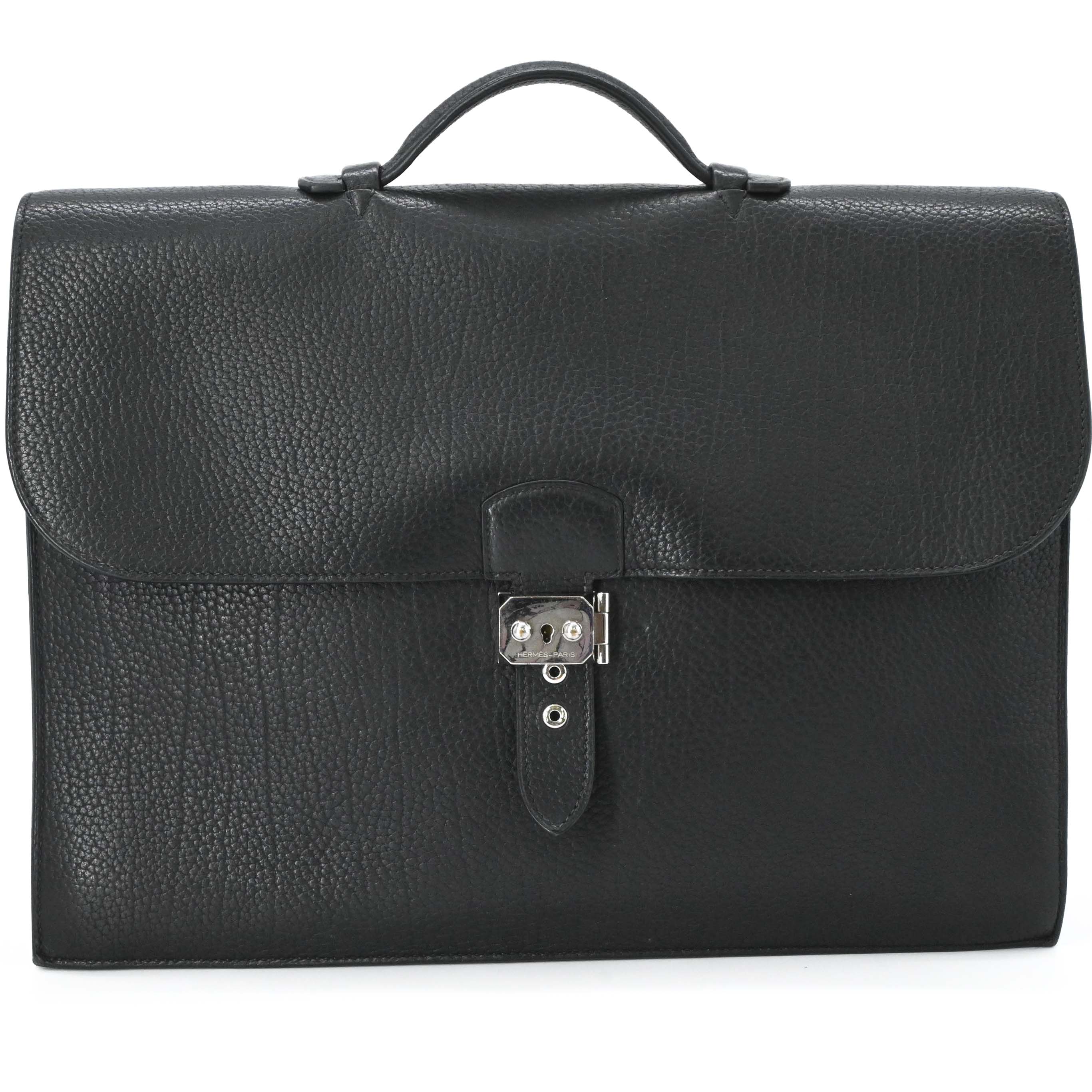 【お値引き】HERMES エルメス サックアデペッシュ 38 トリヨンクレマンス 書類 ビジネスバッグ ブリーフケース ブラック #□H｜ブランド買取販売SRC２号店