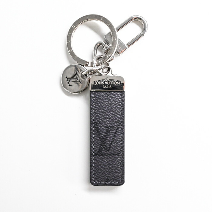 LOUIS VUITTON ブラックレザーキーホルダー LOUIS VUITTON - 【中古】ルイヴィトン キーチェーン キーホルダー