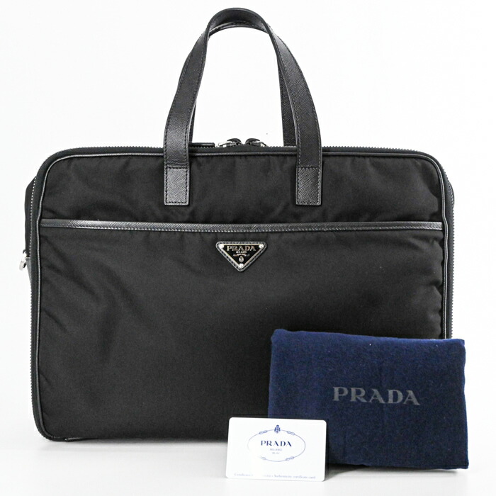 PRADA ブラック ビジネスバッグ 認証カード付き 楽天市場】【バッグ】PRADA プラダ SAFFIANO トートバッグ ビジネス