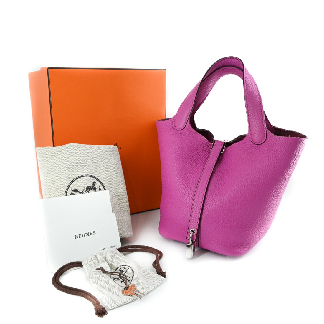 【お値引き】HERMES エルメス ピコタンロック PM ハンドバッグ トート トリヨンクレマンス レザー マグノリア ピンク #C