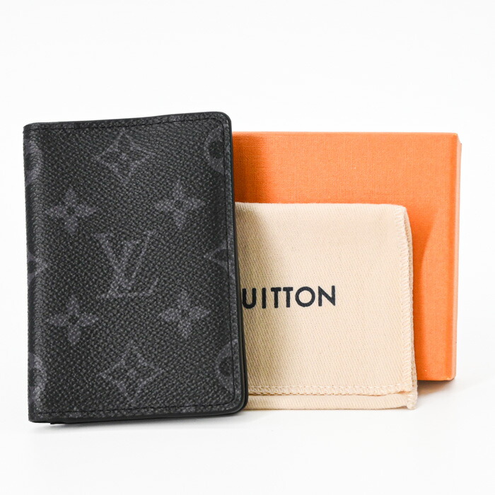 【美品】LOUIS VUITTON ルイ・ヴィトン モノグラムエクリプス オーガナイザー・ドゥ ポッシュ 歌留多入れもの  集積回路手当て 黒いこと 黒 M61696