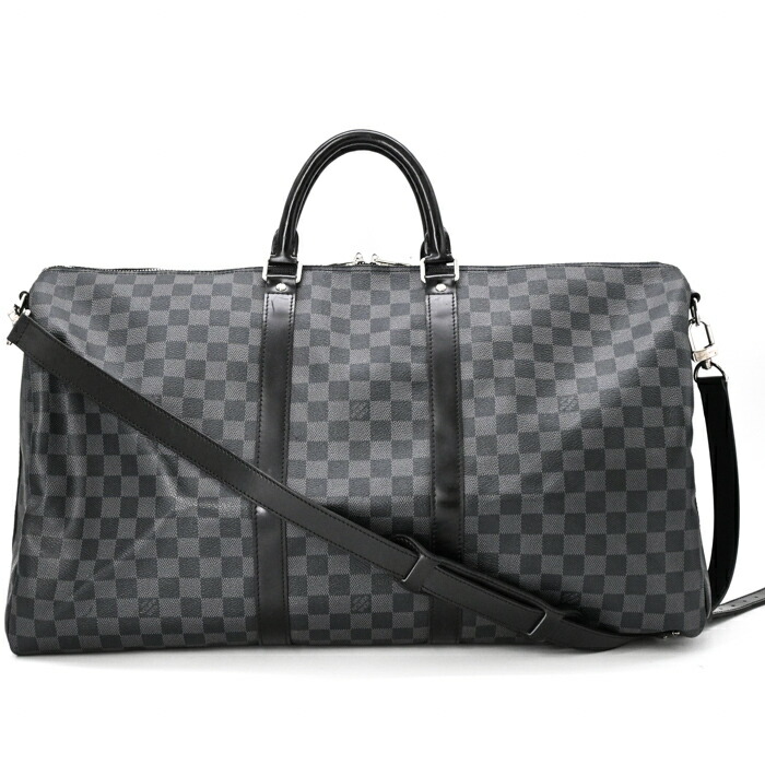 【美品】LOUIS VUITTON ヴィトン キーポル ダンス楽隊リエル 45 ボストンバッグ 旅する鞄 ダミエ グラフィット 黒いこと N41418