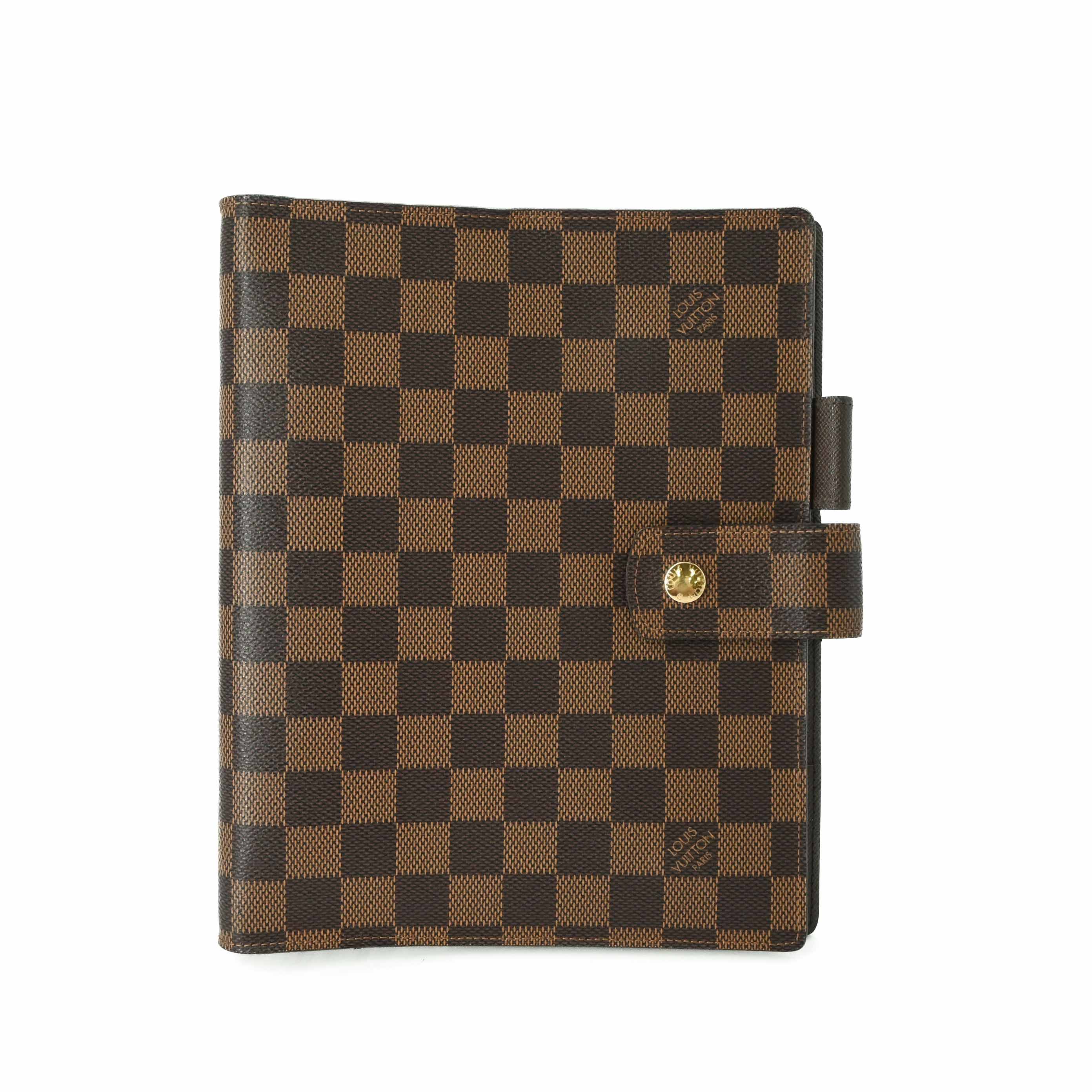 【美品】LOUIS VUITTON ヴィトン アジェンダ GM ダミエ エベヌ 手帳カバー ブラウン 茶 R20107 RZ0164｜ブランド買取販売SRC２号店