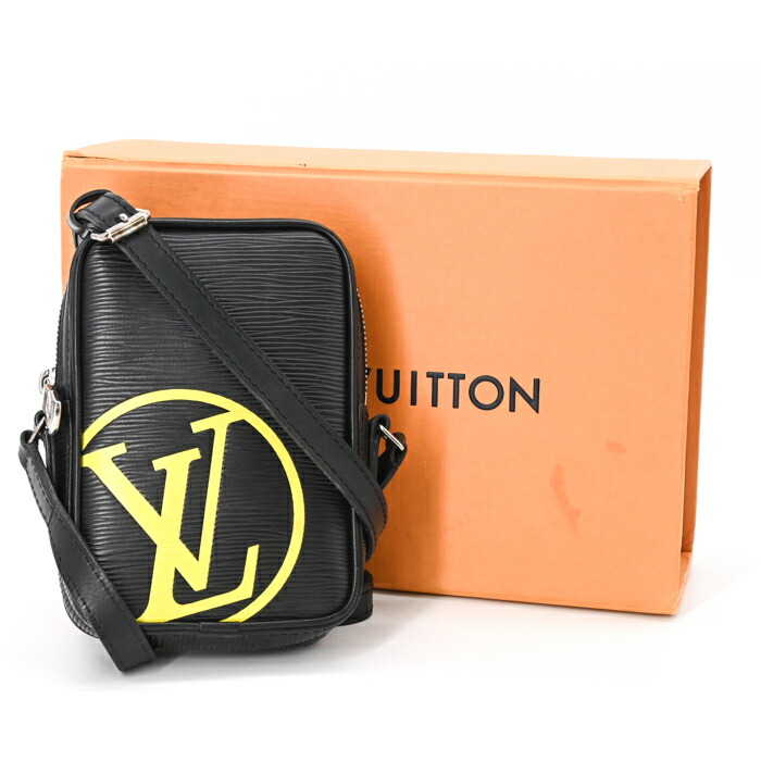 【お割り引き】【美品】LOUIS VUITTON ルイヴィトン LV倶楽部 ダヌーブ PM 上半身御徒面子 ウエストポーチノワール  エピ なめし革 M55120