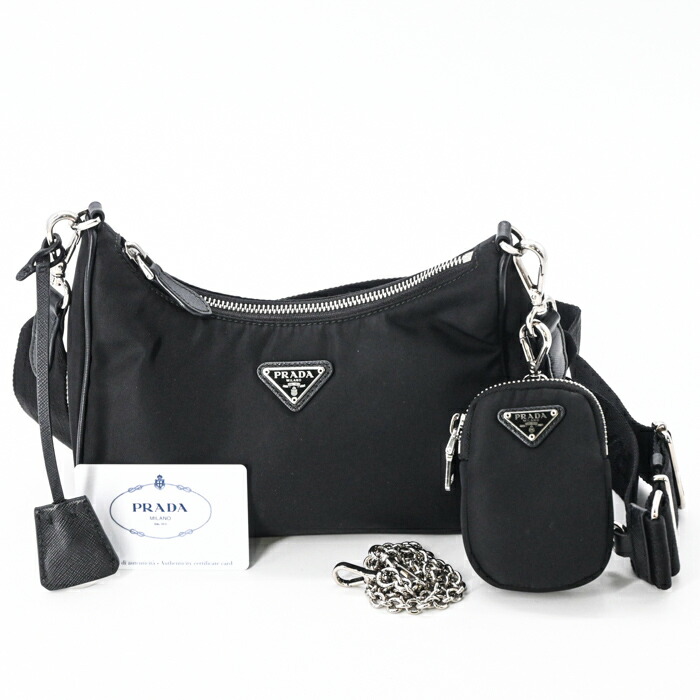 【美品】PRADA プラダ Re-Edition 2005 Re-Nylon ショルダー ハンドバッグ 2WAY ナイロン テスート ブラック 黒 1BH204