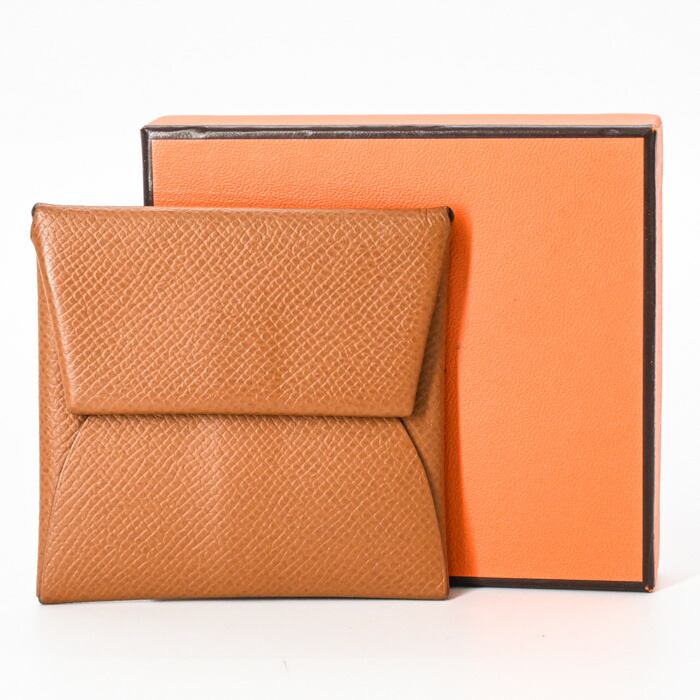 【美品】HERMES エルメス バスティア GM コインケース 小銭入れ ヴォーエプソン ゴールド ♯Z