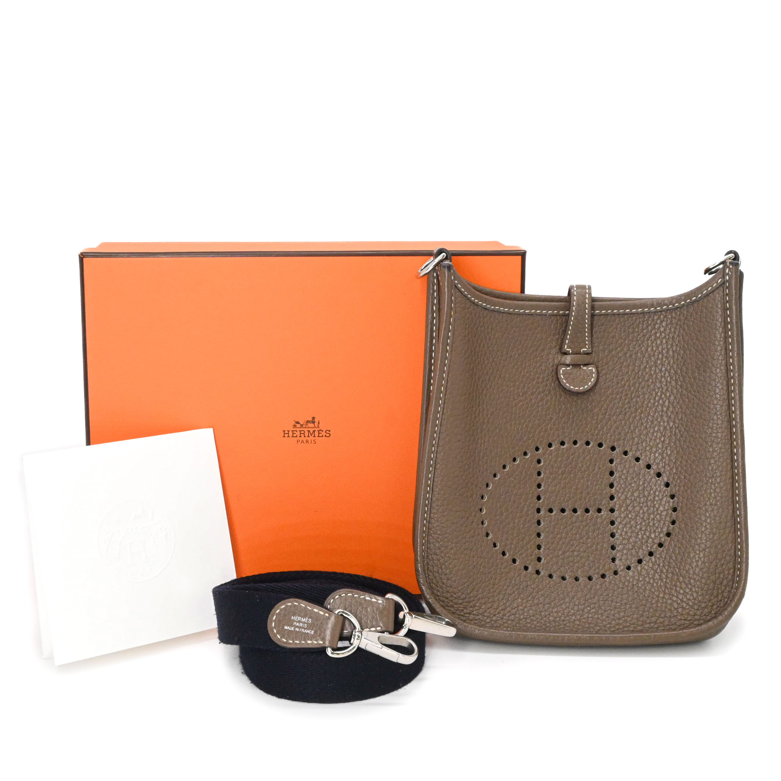 【美品】HERMES エルメス エブリン エヴリン TPM 16 レディース ショルダーバッグ レザー トリヨンクレマンス エトゥープ