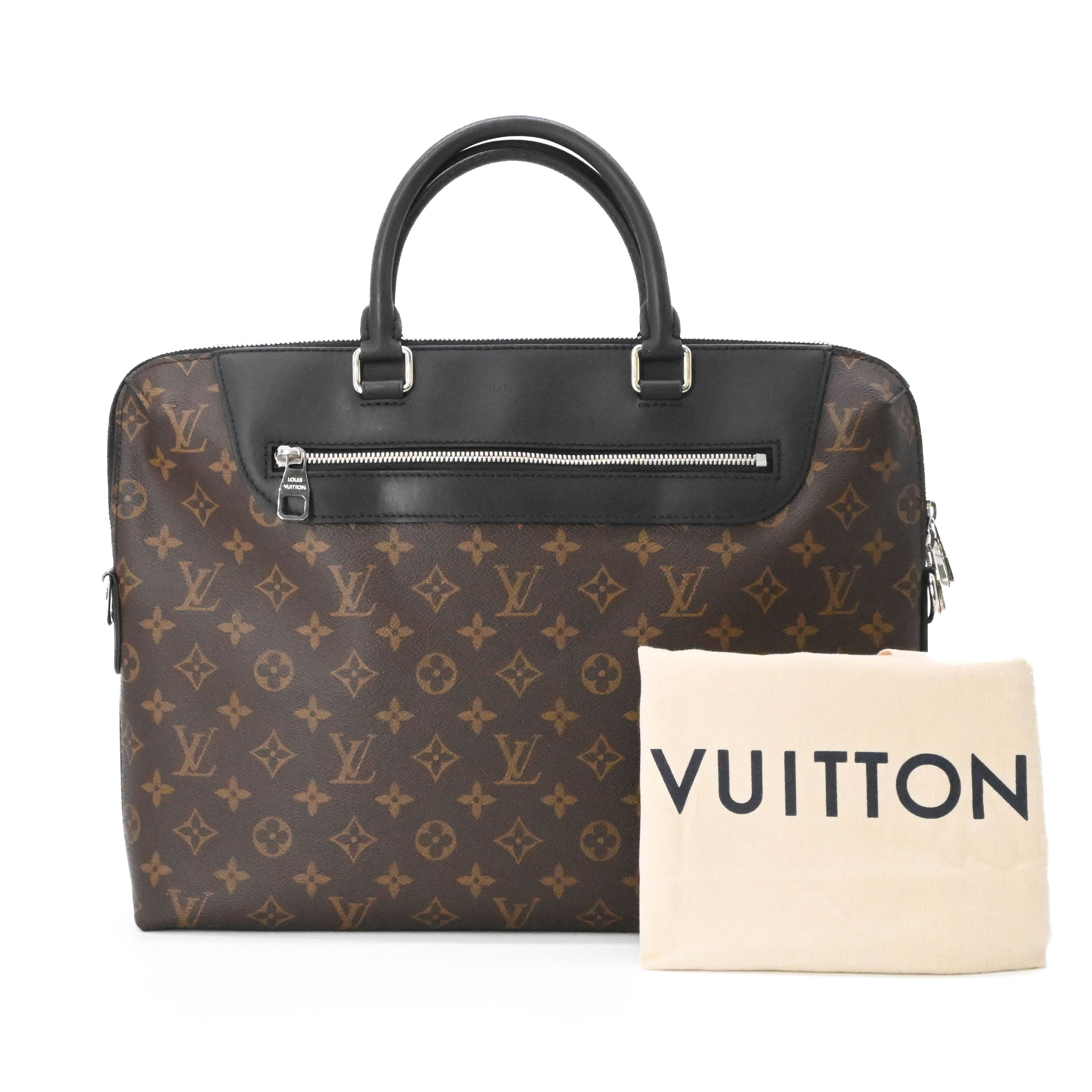 【お差し引き】【美品】LOUIS VUITTON ルイヴィトン ポルトドキュマンジュール PDJ NM 商行為 ブリーフ容れもの モノグラムマカサー 赤銅色 M54019