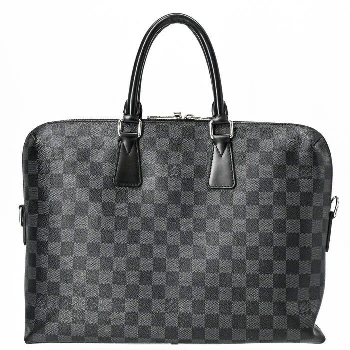 【お差し引き】LOUIS VUITTON ルイヴィトン ダミエグラフィット PDJ ブリーフ容れもの 鞄 商行為御徒面子 メンズ 黒いこと N48224 ストラップ欠品