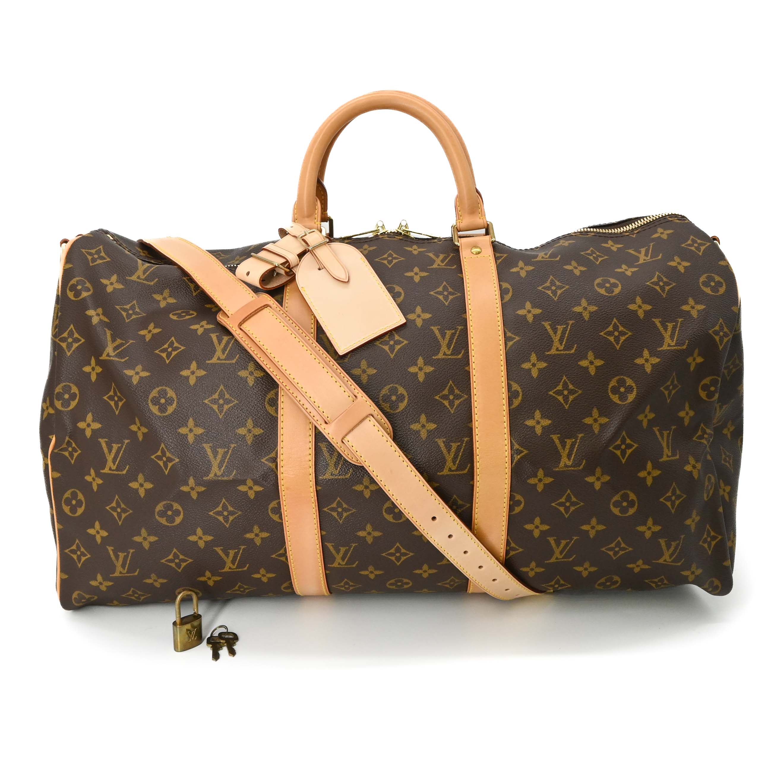 【美品】LOUIS VUITTON ヴィトン キーポル バンドリエール 50 ボストンバッグ メンズ 旅行鞄 ダミエ グラフィット ブラウン N41416