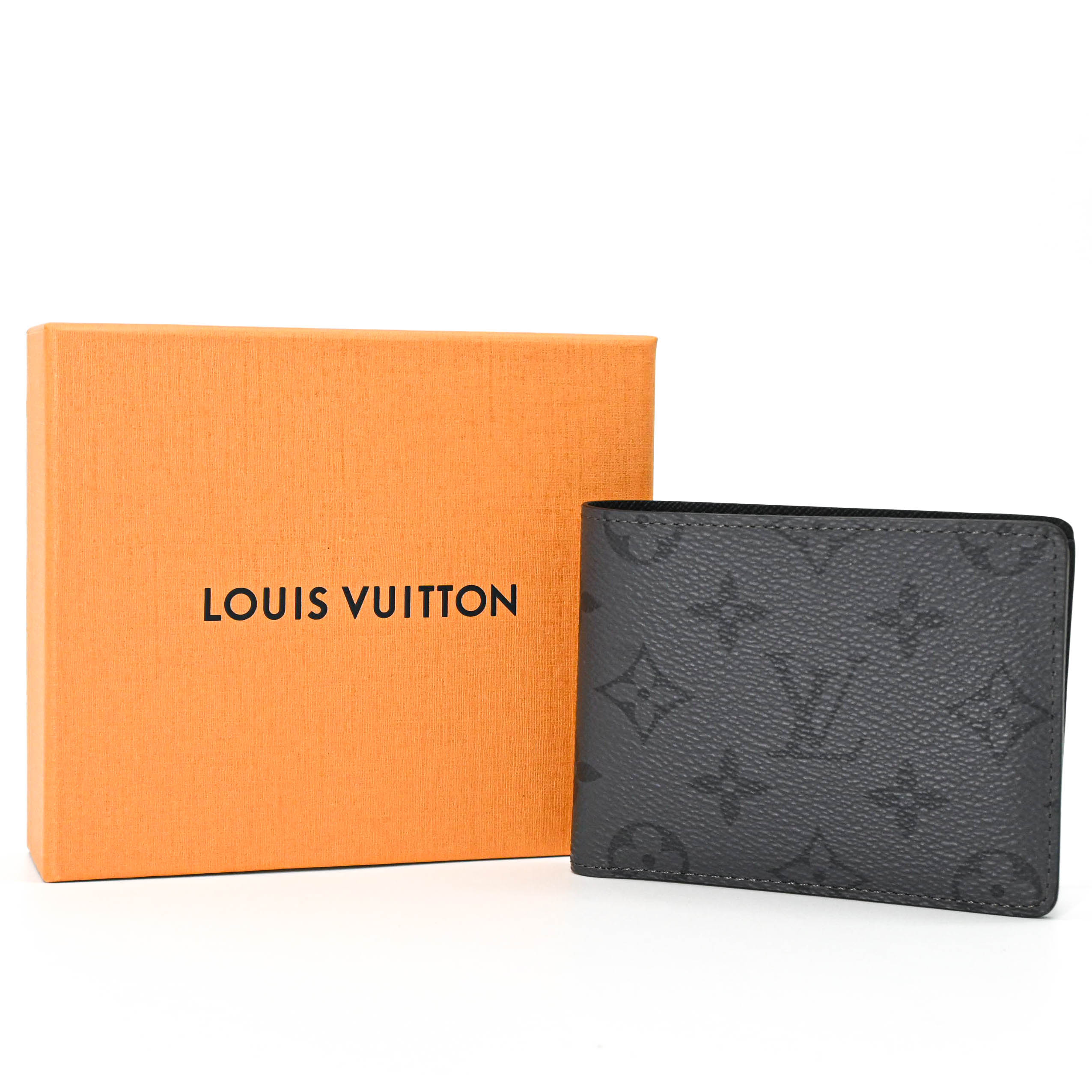 【未使用品】 LOUIS VUITTON ルイヴィトン ポルトフォイユ スレンダー モノグラム エクリプス リバース 二つ折り財布 財布 黒 グレー メンズ M80906 ICチップ 45,370円