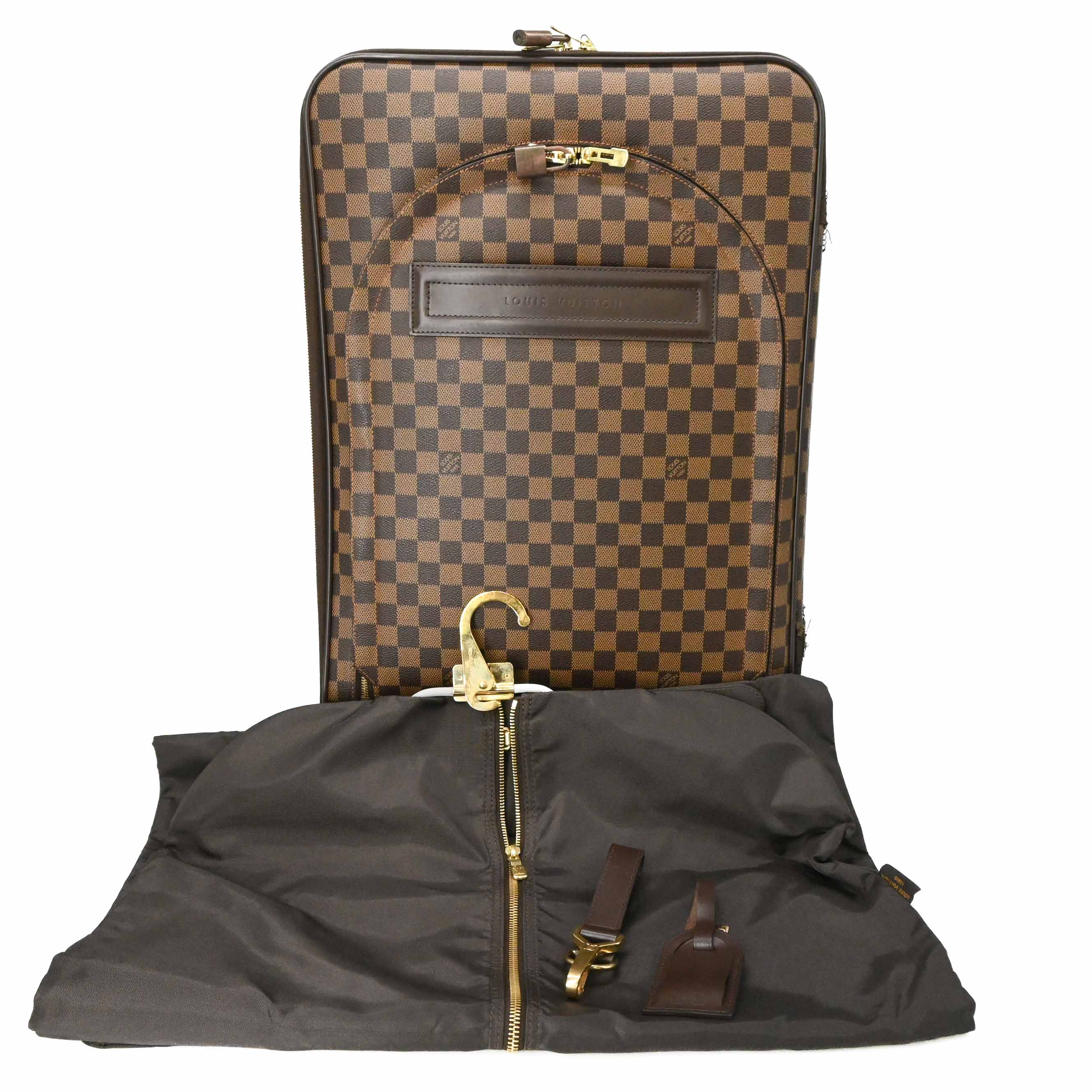 LOUIS VUITTON ルイヴィトン ダミエ グラフィット ぺガス 55 キャリーケース スーツケース 旅行鞄 ブラウン 茶 N23294 ガーメントケース付き