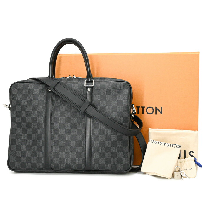 【美品】LOUIS VUITTON ルイ ヴィトン ダミエグラフィット オポルト ドキュマン ヴォワヤージュ PM 2WAY 商行為御徒面子 ブリーフ容れもの  N41478