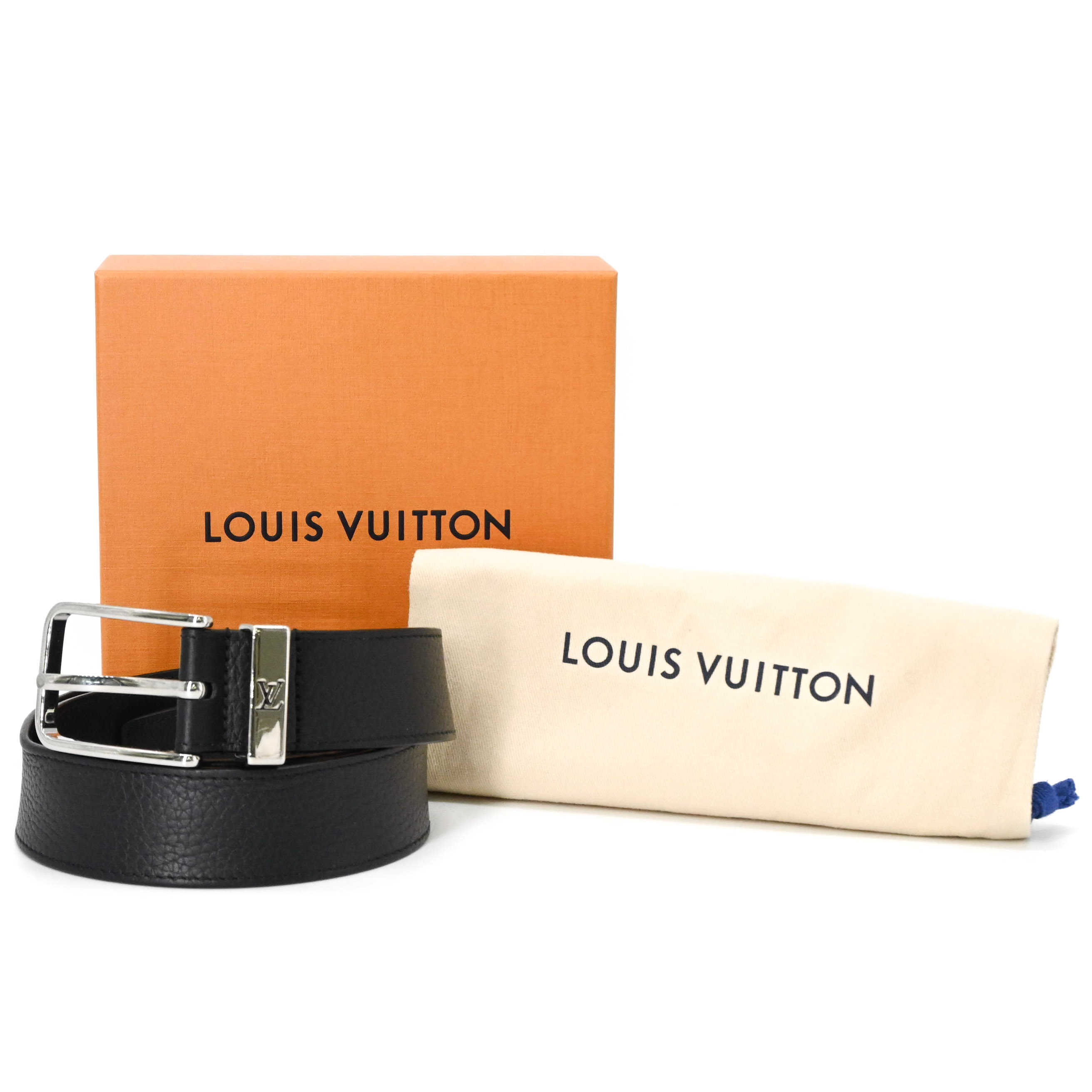 【美品】LOUIS VUITTON ヴィトン ベルト・ポンヌフ トリヨンレザー 34MM ブラック 黒 M8202｜ブランド買取販売SRC２号店