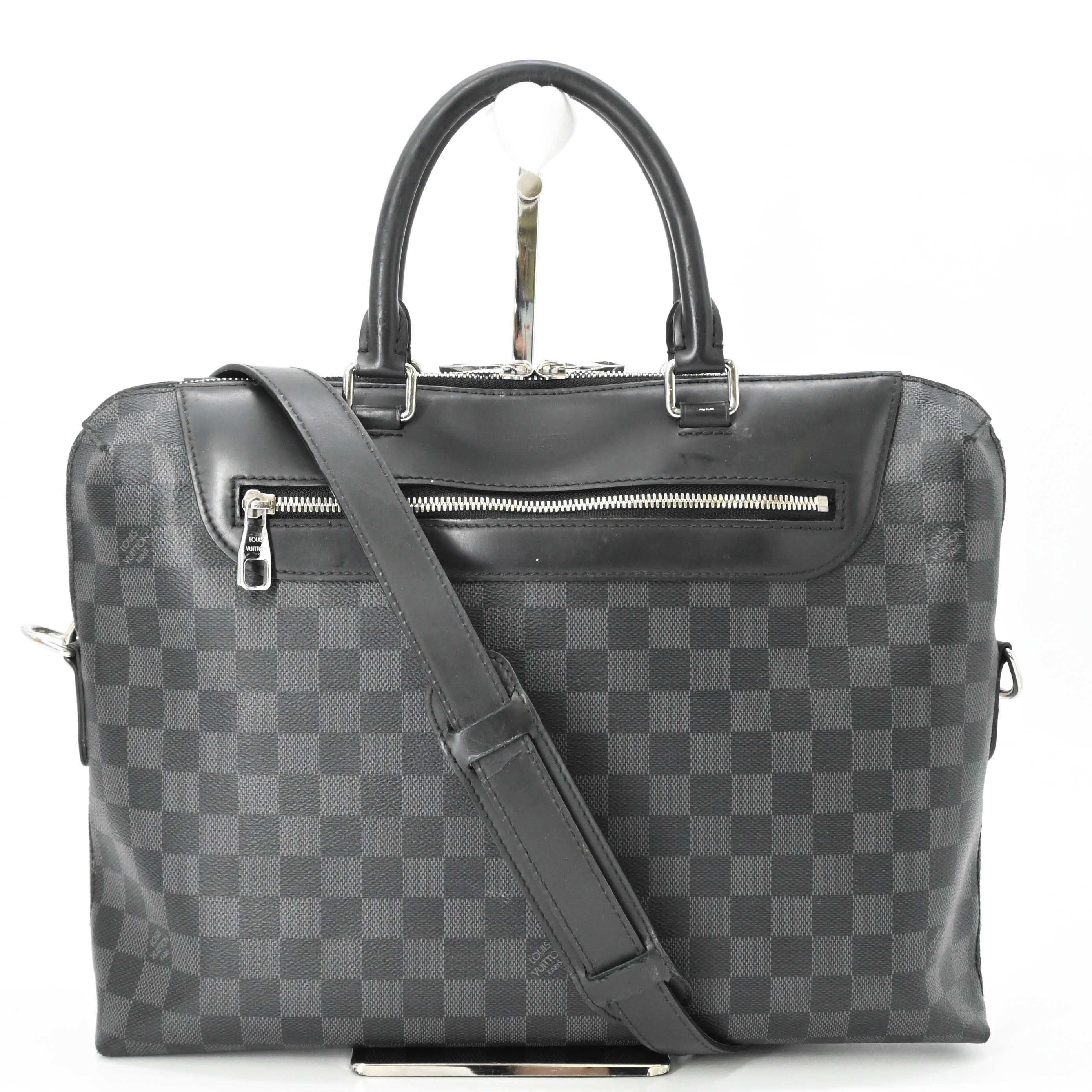 LOUIS VUITTON ヴィトン ダミエグラフィット ポルトドキュマン ワット秒 NM PDJ 商行為御徒面子 ブリーフ容れもの 書きもの鞄 黒いこと 黒 メンズ N48260