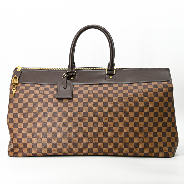 【美品】LOUIS VUITTON ルイ・ヴィトン グリニッジGM ダミエ・エベヌ ボストンバッグ 大静電容量 旅する鞄  赤銅色 ユニ一発やる N41155
