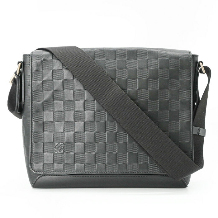 【美品】LOUIS VUITTON ルイ ヴィトン ダミエ・アンフィニ ディストリクトPM ショルダーバッグ 伝達人御徒面子 黒いこと N41033