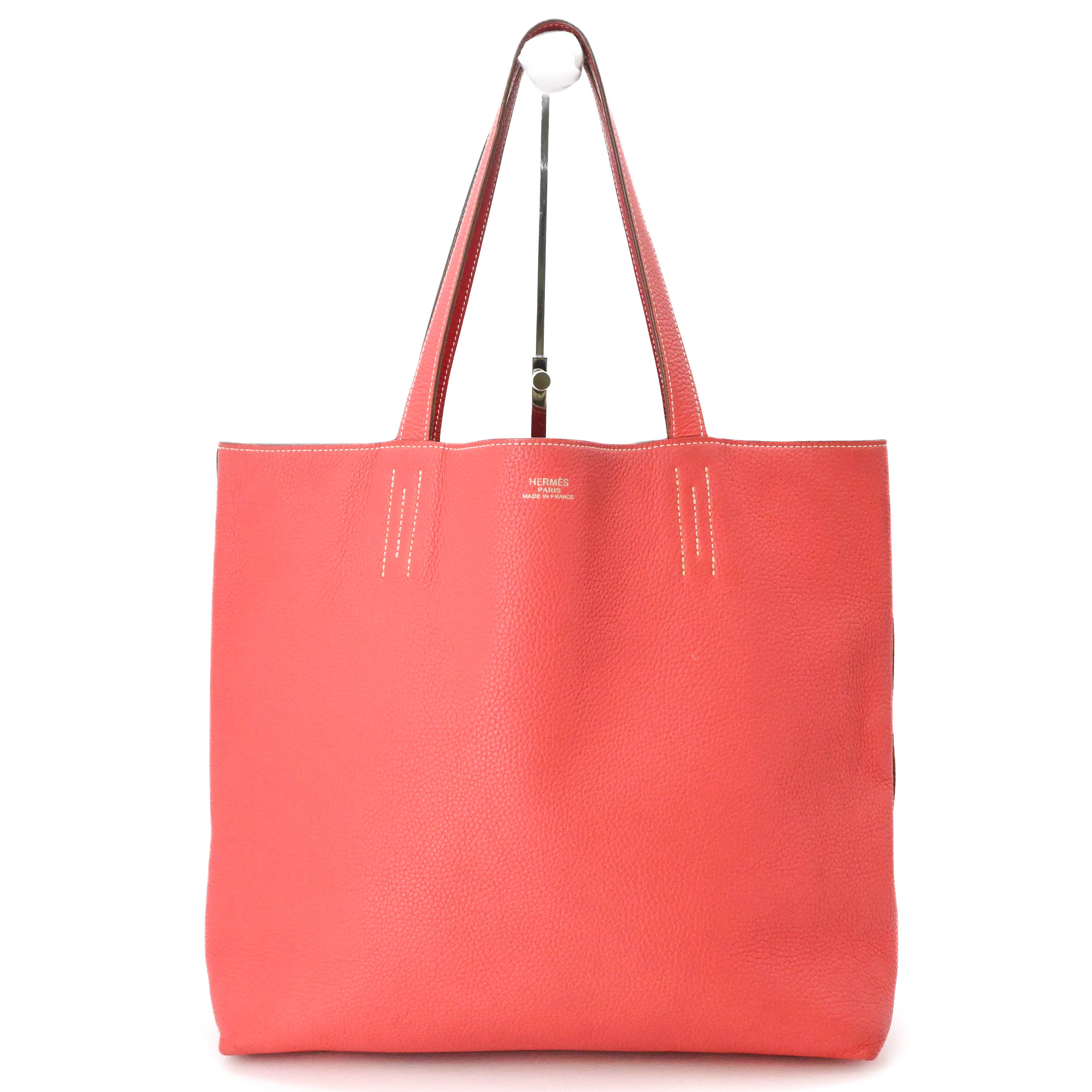 ☆佐川さん確認待ち【美品】HERMES エルメス ドゥブルセンス 45 トートバッグ トリヨンクレマンス リバーシブル ブーゲンビリア ピンク レッド レディース #□P 129,900円
