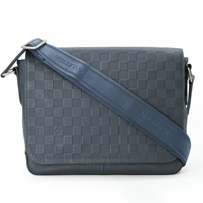 【美品】LOUIS VUITTON ルイ ヴィトン ダミエ・アンフィニ ディストリクトPM ショルダーバッグ 伝達人御徒面子 米国海軍 N41285
