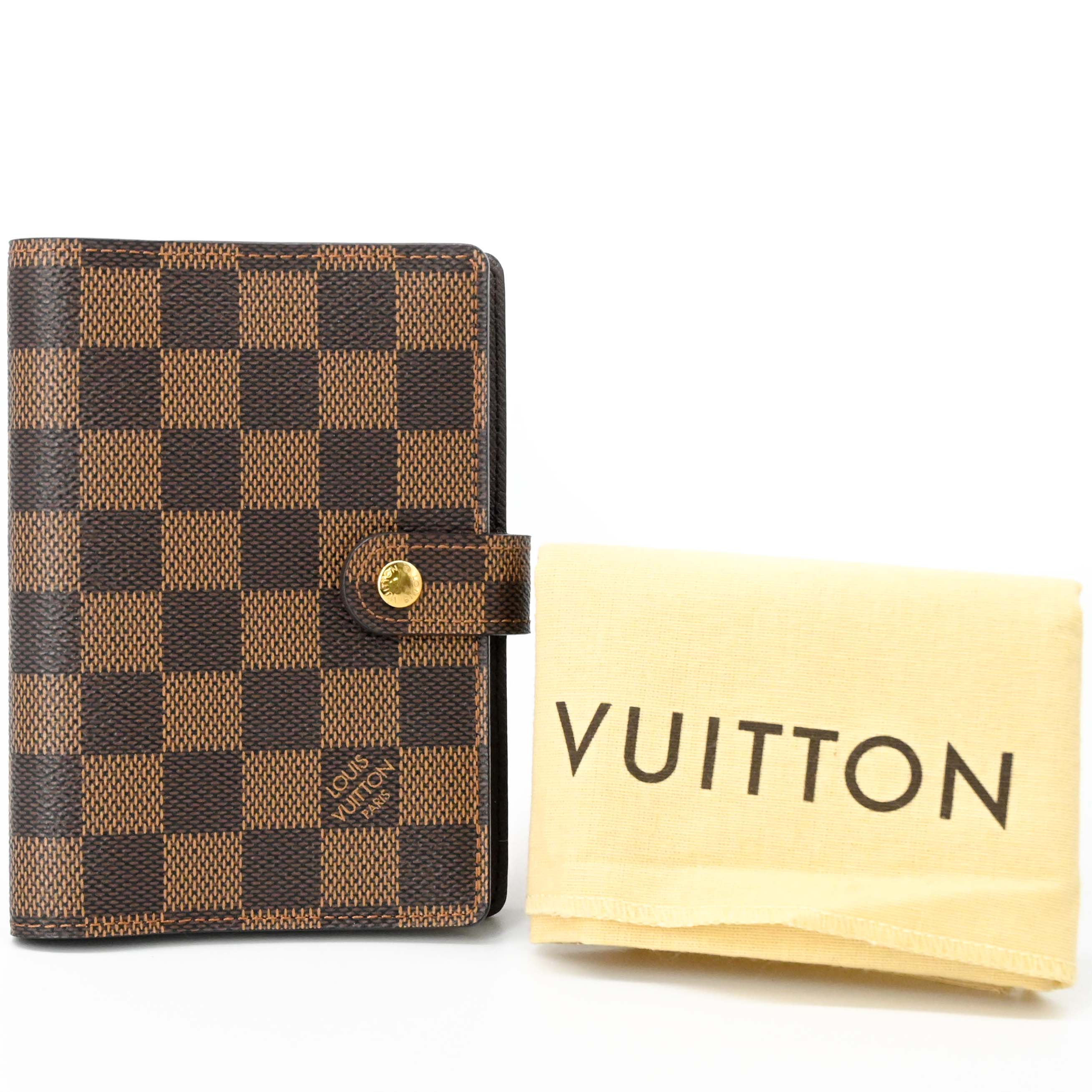 【美品】LOUIS VUITTON ルイヴィトン ダミエ アジェンダ PM 手帳 カバー ダイアリー ノート ブラウン 茶 R20700