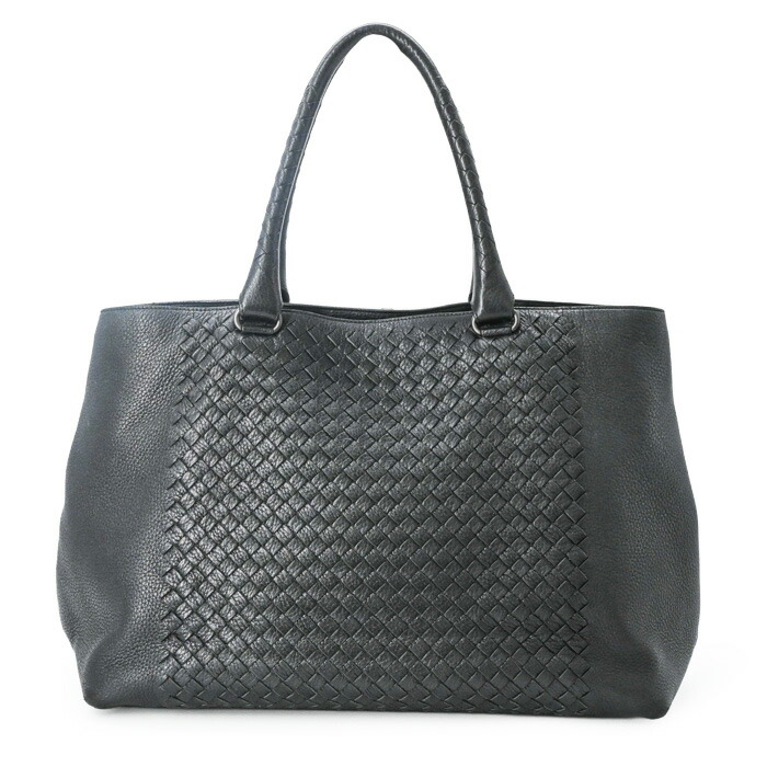 BOTTEGA VENETA ボッテガ ヴェネタ イントレチャート なめし革 トートバッグ 40 商行為 黒いこと メンズ 鏡鑑付き添い人