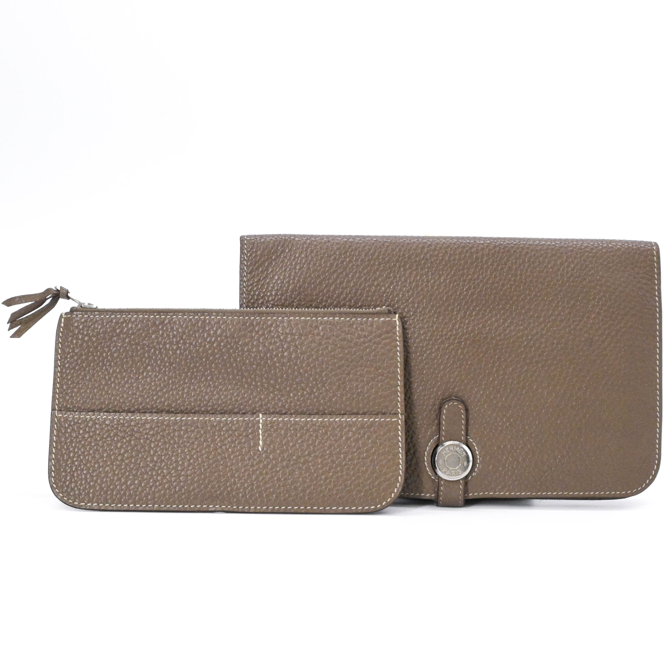【お値引き】HERMES エルメス ドゴン デュオ GM 長財布 ウォレット トゴ レザー 二つ折り エトゥープ グレージュ #□L｜ブランド買取販売SRC２号店
