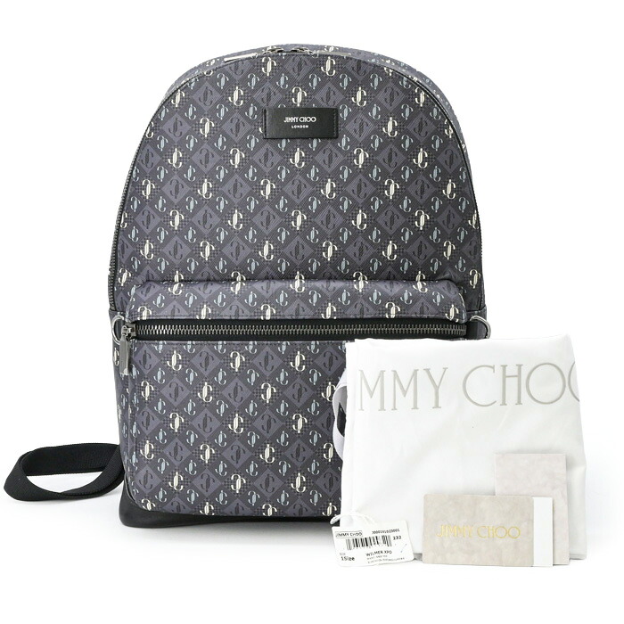 【美品】JIMMY CHOO ジミーチュウ WILMER XPO デイパック リュック バッグ JCモノグラム グレー セージ ユニセックス J000161023001 真贋書付き｜ブランド買取販売SRC２号店 50,880円