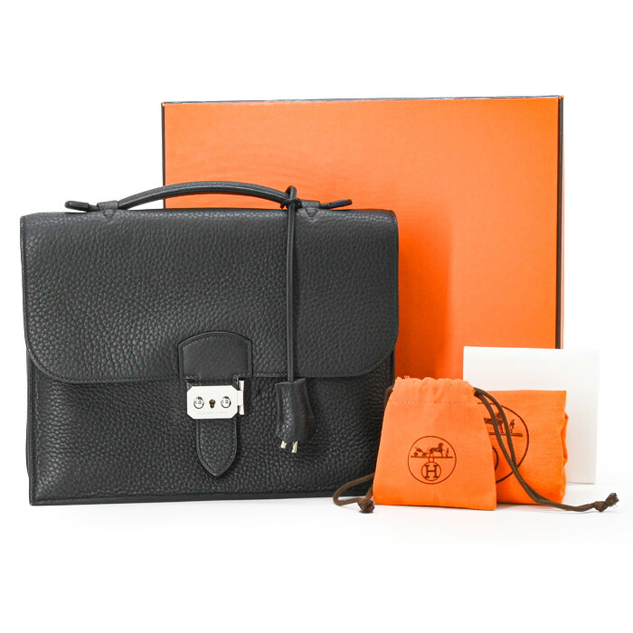 【美品】HERMES エルメス サックアデペッシュ 27 ビジネスバッグ セカンドバッグ ハンドバッグ トリヨンクレマンス ブラック 黒 #□I｜ブランド買取販売SRC２号店
