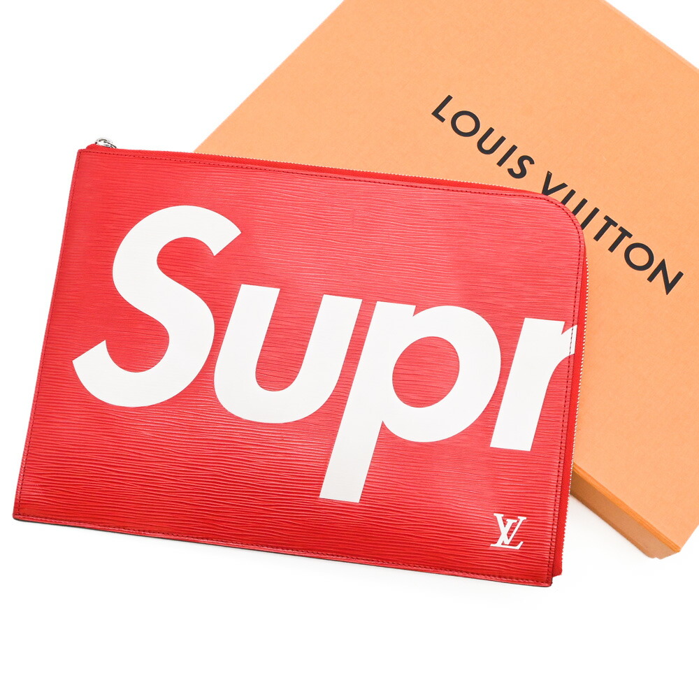 Louisvuitton×supremeポシェットジュールGM クラッチ赤 M67722 楽天市場】LOUIS VUITTON×Supreme ルイヴィトン×シュプリーム