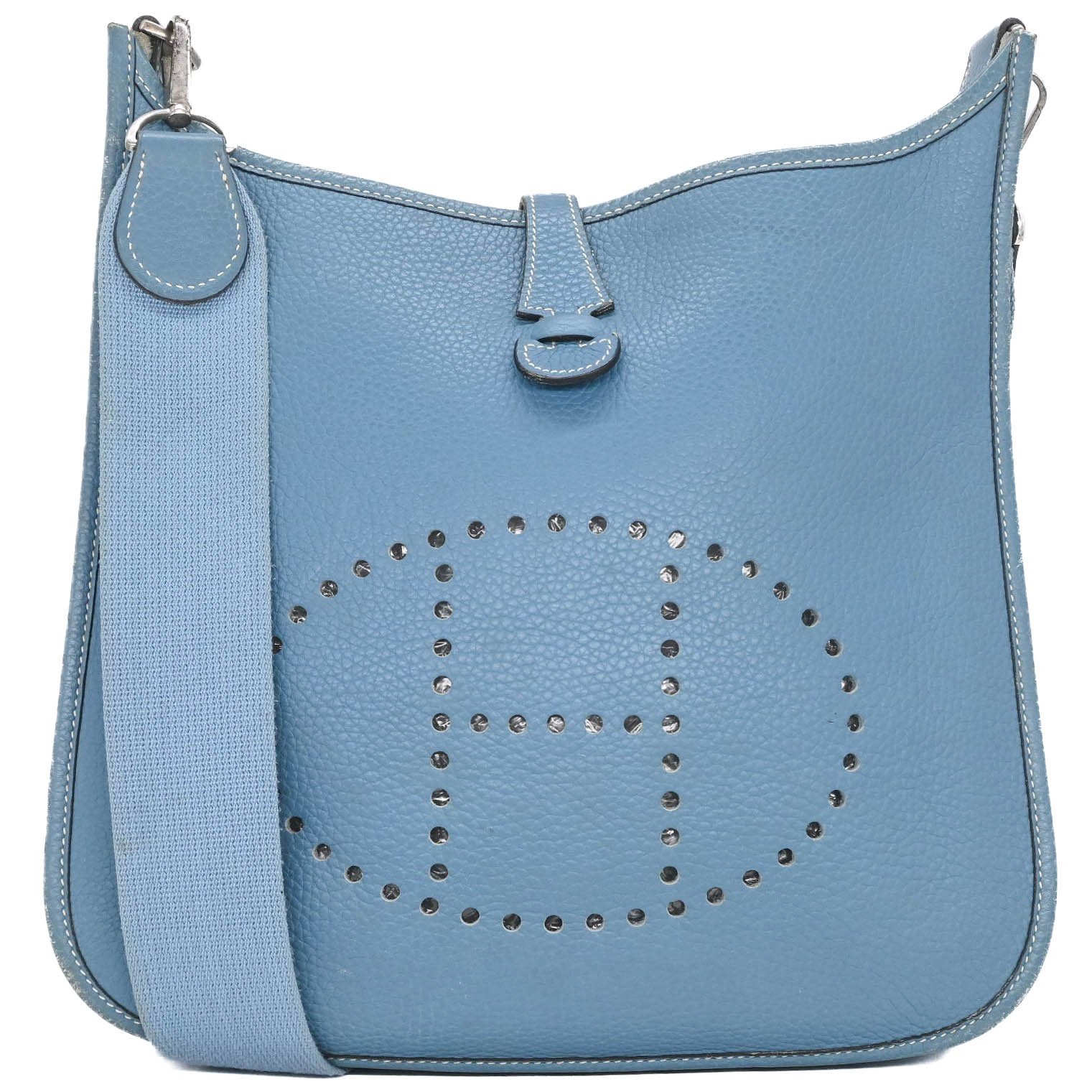 HERMES エルメス エブリン エヴリン 1PM ショルダーバッグ レザー トリヨンクレマンス ブルージーン 青 ♯□I