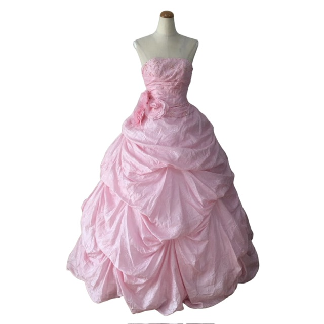 本日ラスト　新品 classindancewear クラスイン  P ピンク　花 楽天市場】即納 カラードレス ピンク ウェディング 二次会 花嫁