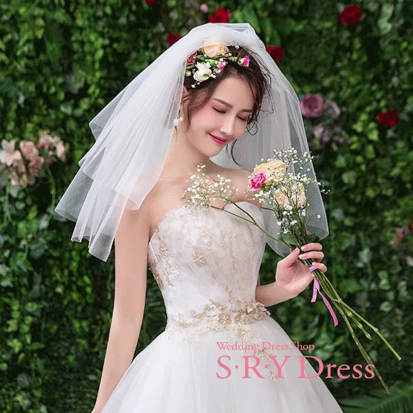 ホワイトウェディングベール シンプルウェディングショートベール – おしゃれ花嫁様