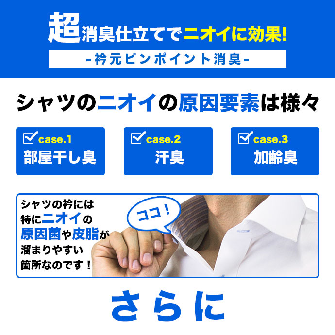 メンズワイシャツ2枚セット送料無料標準体MILAMODA消臭機能付き
