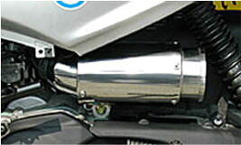 WirusWin マジェスティ125(キャブ車)用 サイレンサー型 エアクリーナーkit バズーカータイプ /ウイルズウィン｜エスエスオート店