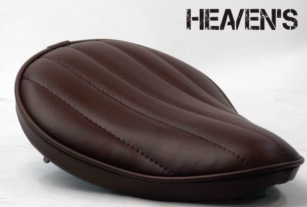 HEAVEN'S ソロシート（スタンダード・フラット）バーチカル ブラウン/ヘブンズ 汎用 マーキュリーソロシート バイク用サドルシート