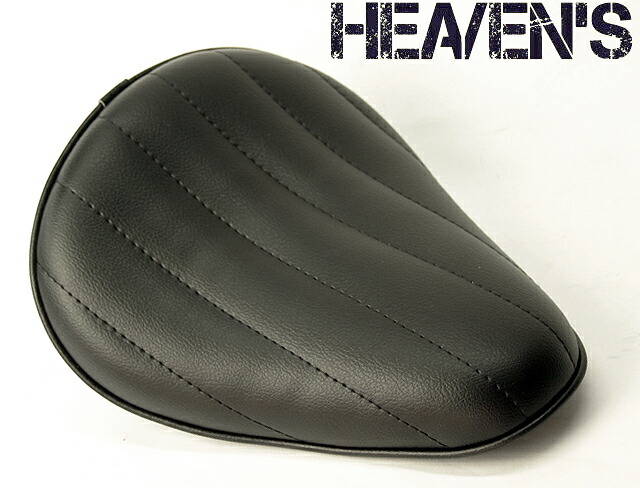 HEAVEN'S ソロシート（スタンダード・バックサイドアップ）バーチカル ブラック/ヘブンズ 汎用 マーキュリーソロシート バイク用サドルシート