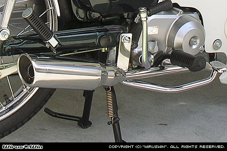 楽天市場】WirusWin カブ90 ロッドダウンショート マフラー