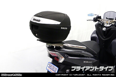 WirusWin トリシティ125(2BJ-SEC1J) SHAD製リアボックス付きタンデムバー ウイルズウィン シャッド