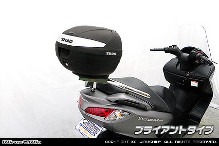 WirusWin バーグマン200 SHAD製リアボックス付きタンデムバー /ウイルズウィン シャッド｜エスエスオート店