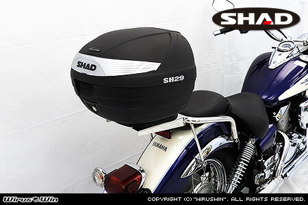 WirusWin ドラッグスター250(BA-VG02J) SHAD製リアボックス付タンデムバー ウイルズウィン