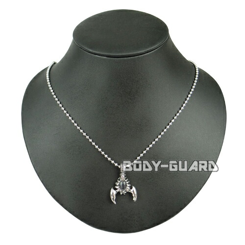 サソリネックレス シルバー メンズ レディース ミリタリー ファッション おしゃれ ペンダント 首飾り おもしろグッズ 雑貨 誕生日 クリスマス プレゼント ギフト プチギフト スコーピオン チタン ボールチェーン付属 Marcsdesign Com