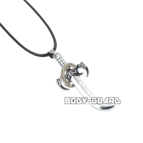 剣ネックレス リング付き タイプ2 シルバー メンズ レディース アクセサリー ファッション おしゃれ ペンダント 首飾り おもしろグッズ 雑貨 誕生日 記念日 クリスマス プレゼント カップル ペア 友達 恋人 ユニセックス 刀剣 曲刀 ナイフ 十字 クロス モチーフ